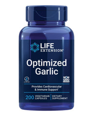 Front view of Life Extension Optimized Garlic bottle
