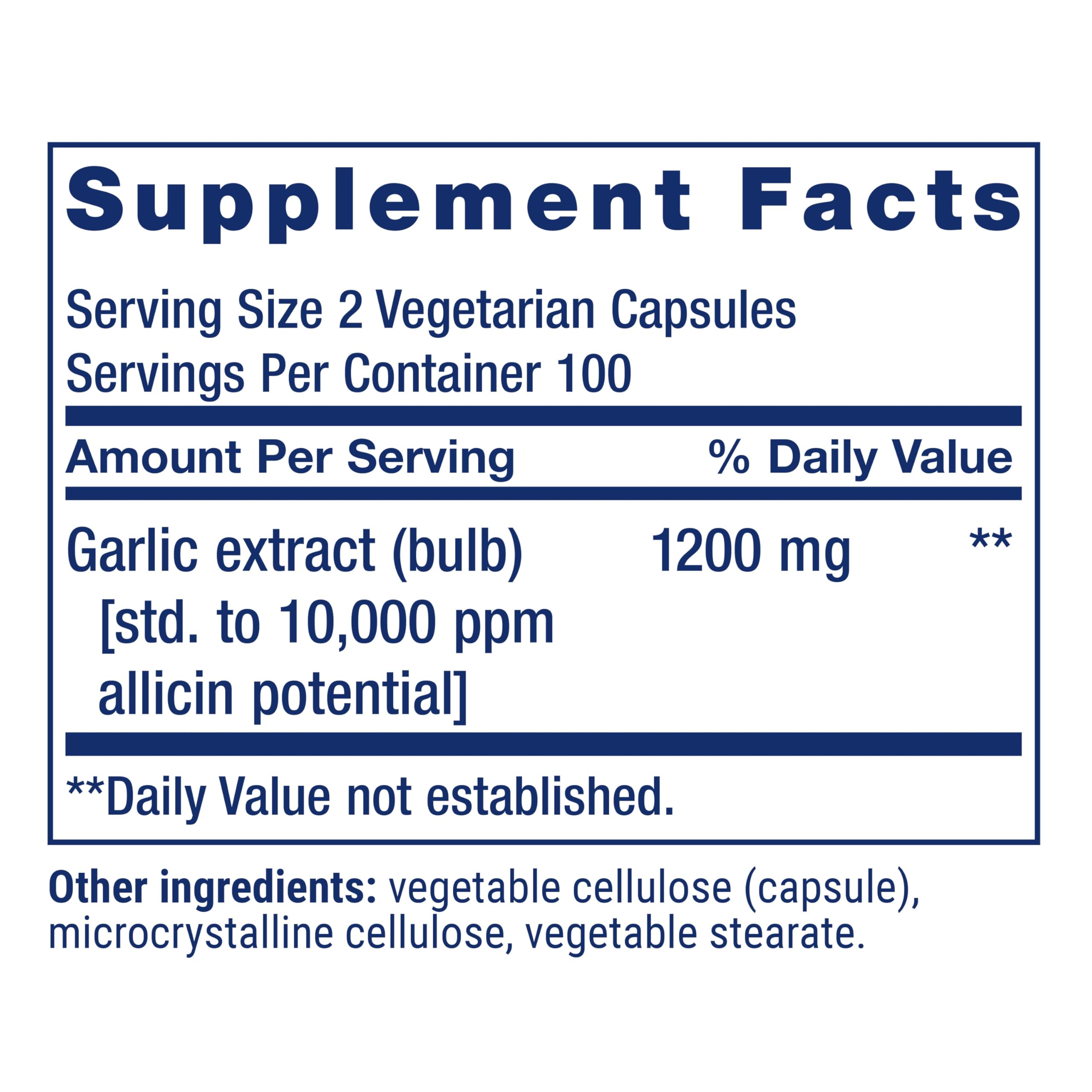 Graphic showing garlic compounds used in the product