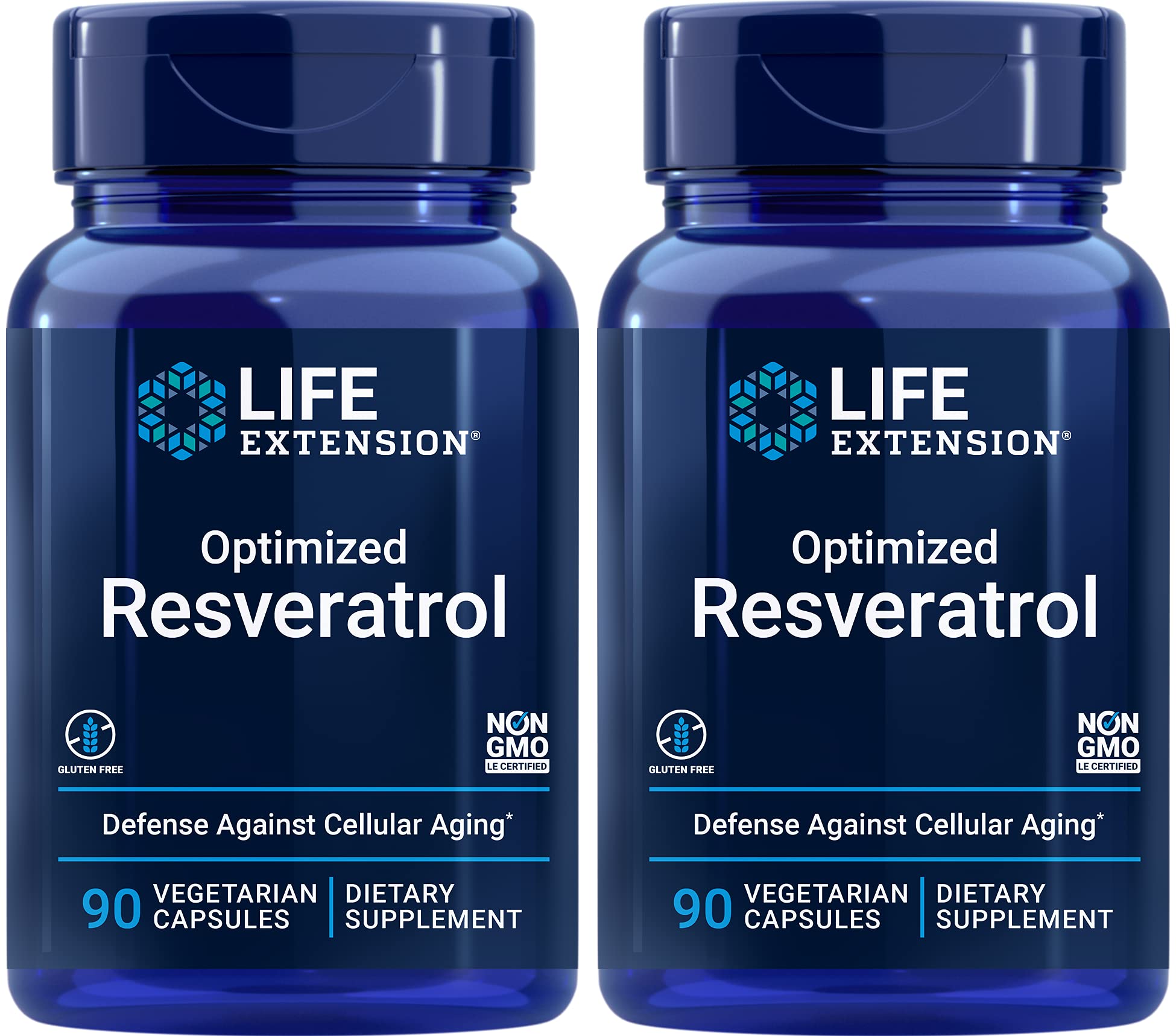 Life Extension Optimized Resveratrol bottle front view for a steady daily routine