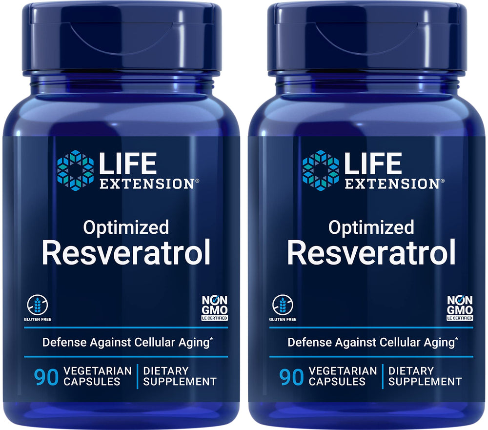 Life Extension Optimized Resveratrol bottle front view for a steady daily routine