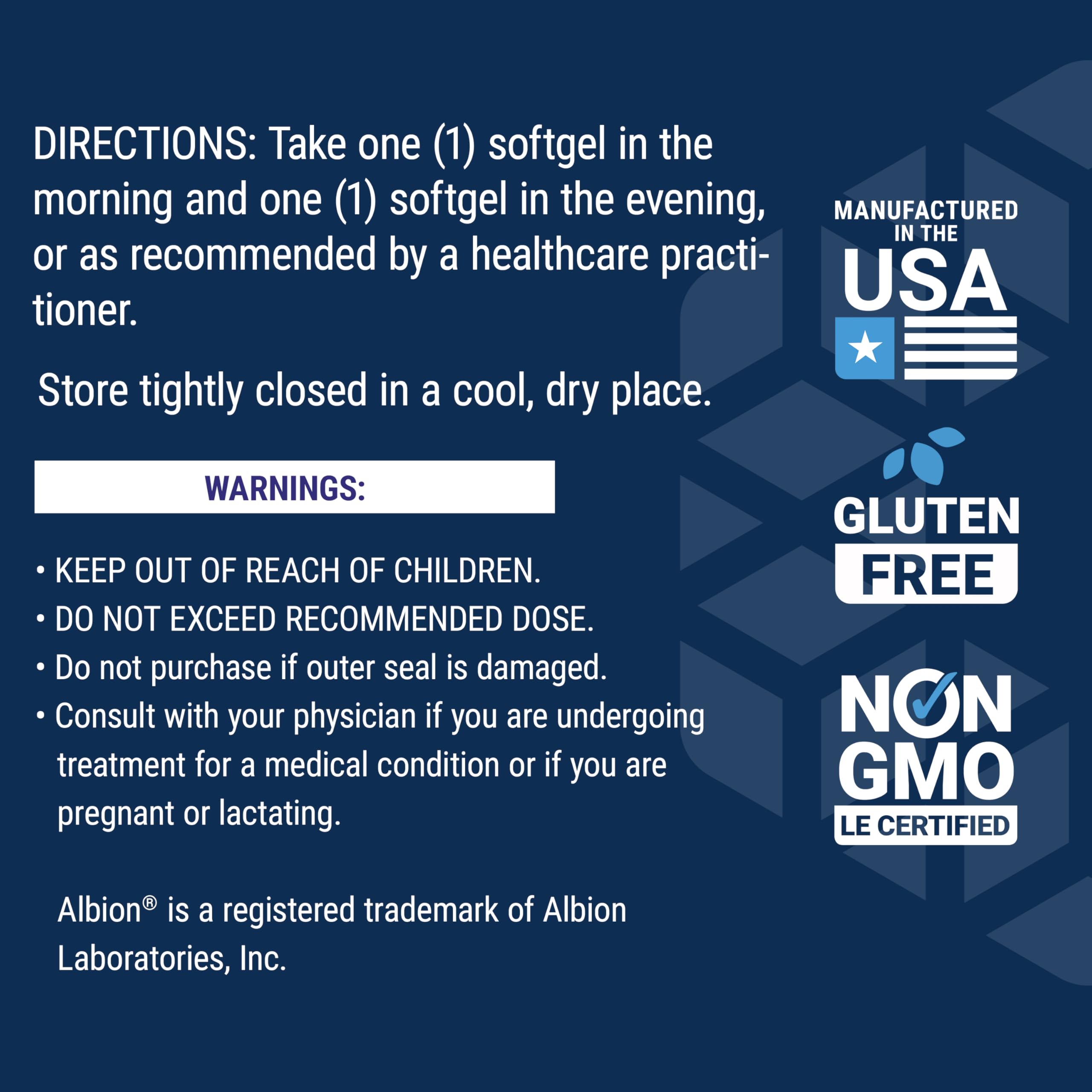 Non-GMO ingredients claim