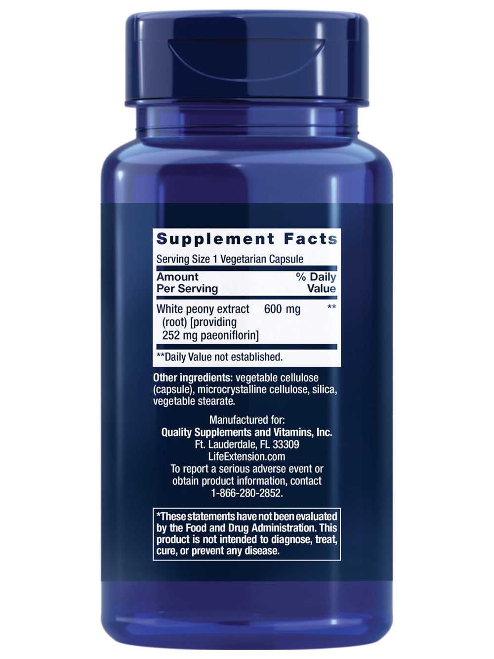 Peony Immune product label close-up
