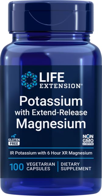 Potassium 99 mg with Extend-Release Magnesium 250 mg – 100 vegan capsules