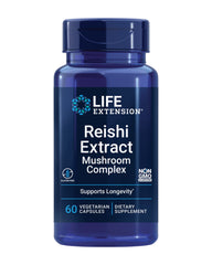 Life Extension Reishi Extract Mushroom Complex bottle with 60 capsules
