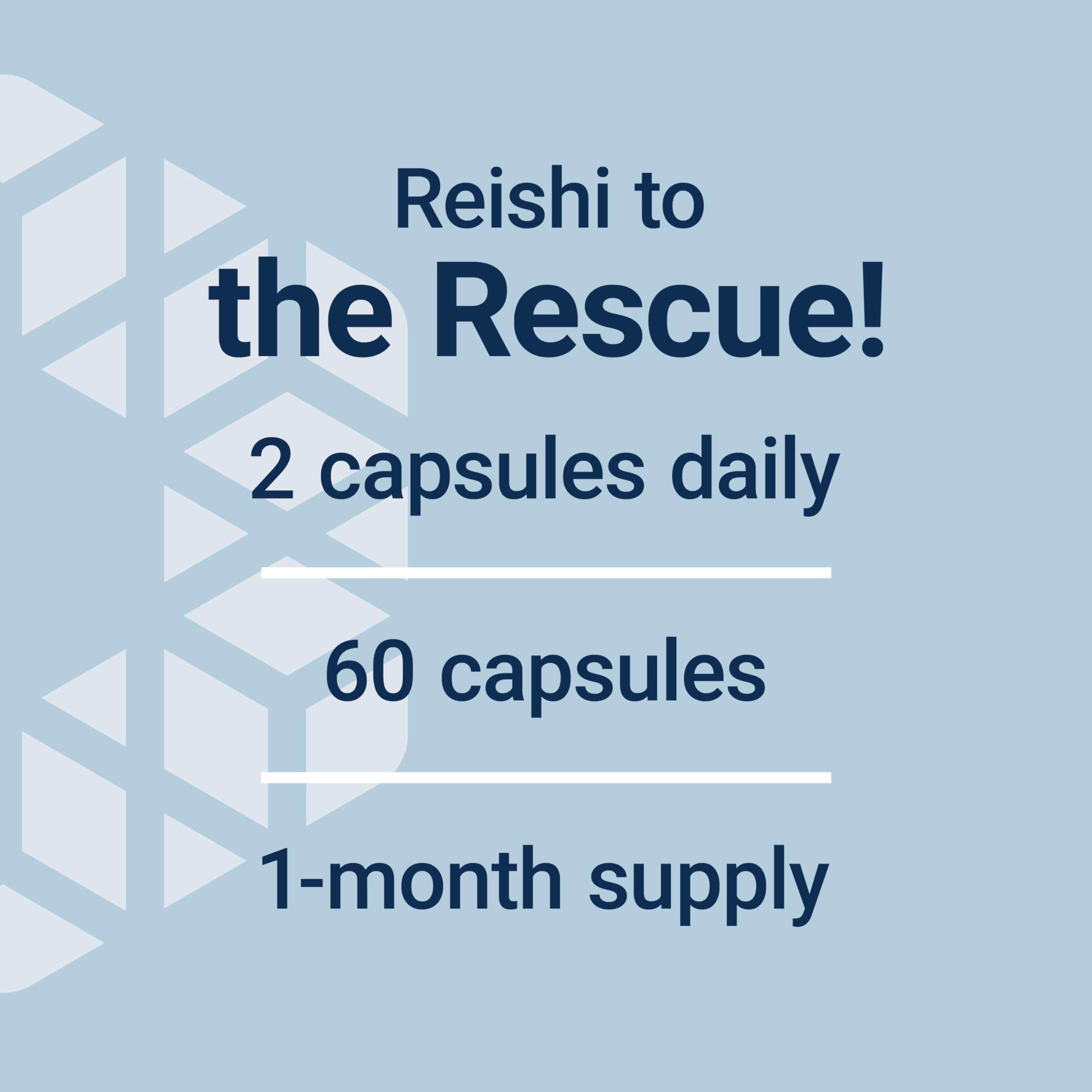 Non-GMO and gluten-free icons for Reishi supplement