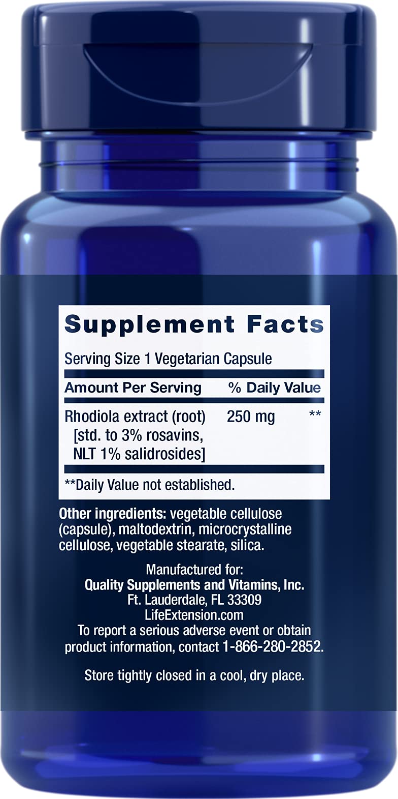 Rhodiola Rosea extract packaging and capsules – 3-pack, 60 Vcaps per bottle