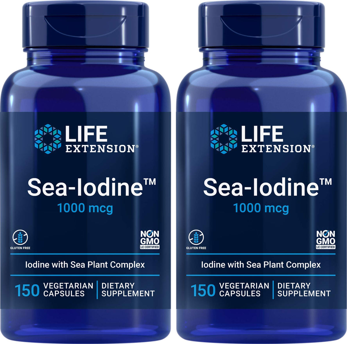 Life Extension Sea Iodine 1000 mcg 150 vegetarian capsules Pack of 2