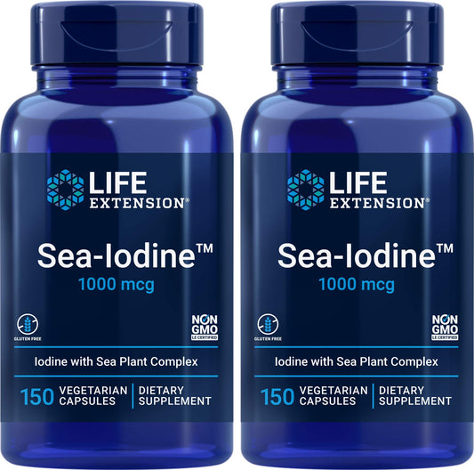 Life Extension Sea Iodine 1000 mcg 150 vegetarian capsules Pack of 2