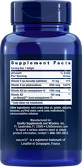 Daily dosage illustration for Life Extension Super K softgel with Vitamin C and K