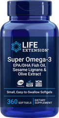Life Extension Super Omega-3 360 Softgels bottle label