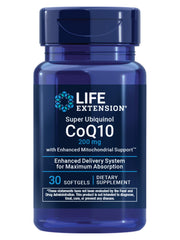 Life Extension Super Ubiquinol CoQ10 bottle front showing enhanced mitochondrial support
