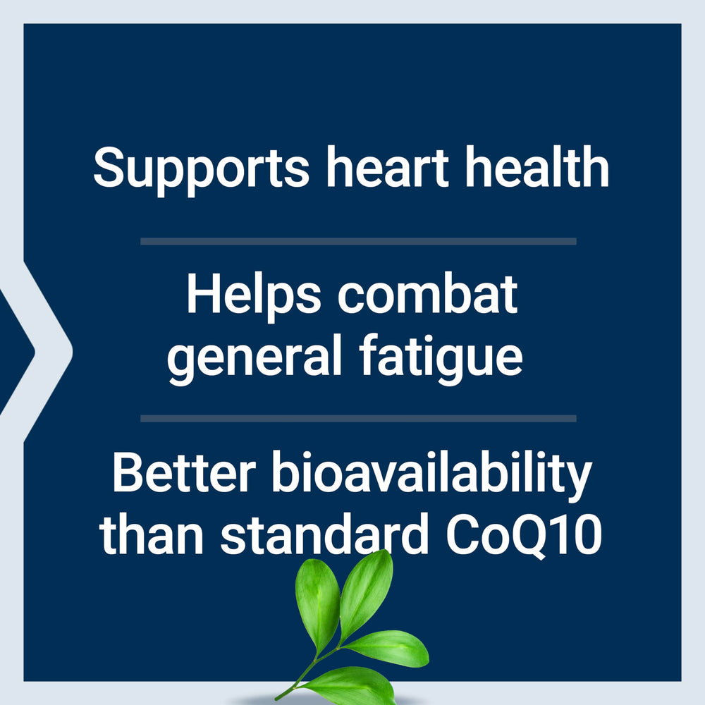 Life Extension CoQ10 with shilajit ingredients highlighting enhanced absorption.