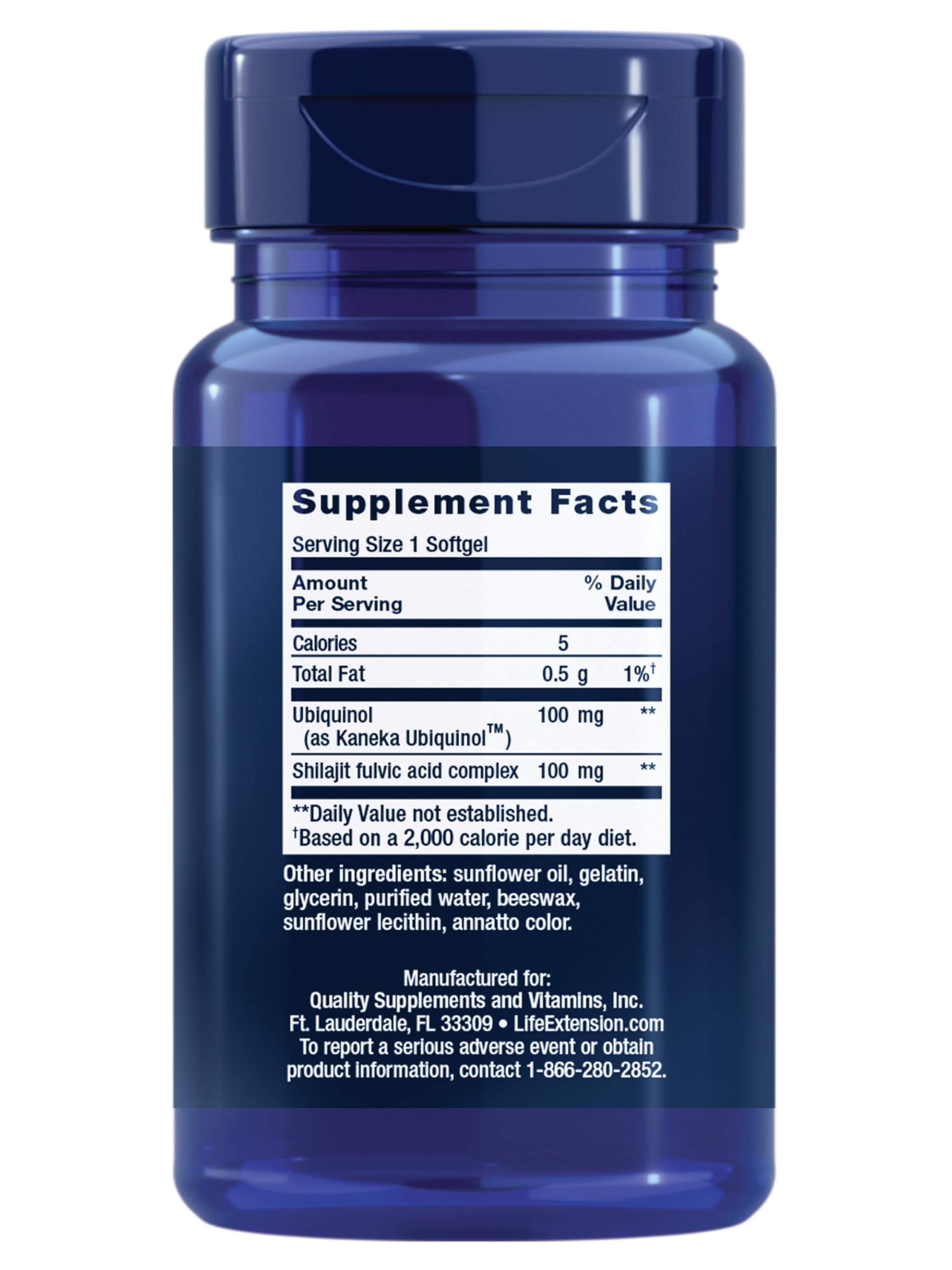Front packaging of Life Extension CoQ10 supplement