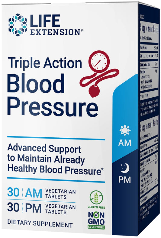 Life Extension Triple Action Blood Pressure bottle label