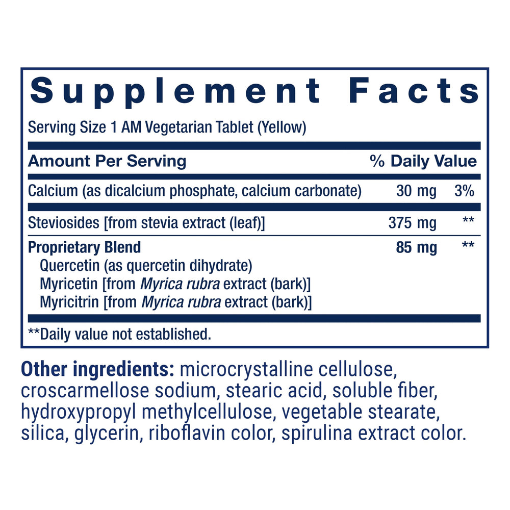 Illustration of flavonoid blend (quercetin, myricetin, myricitrin)