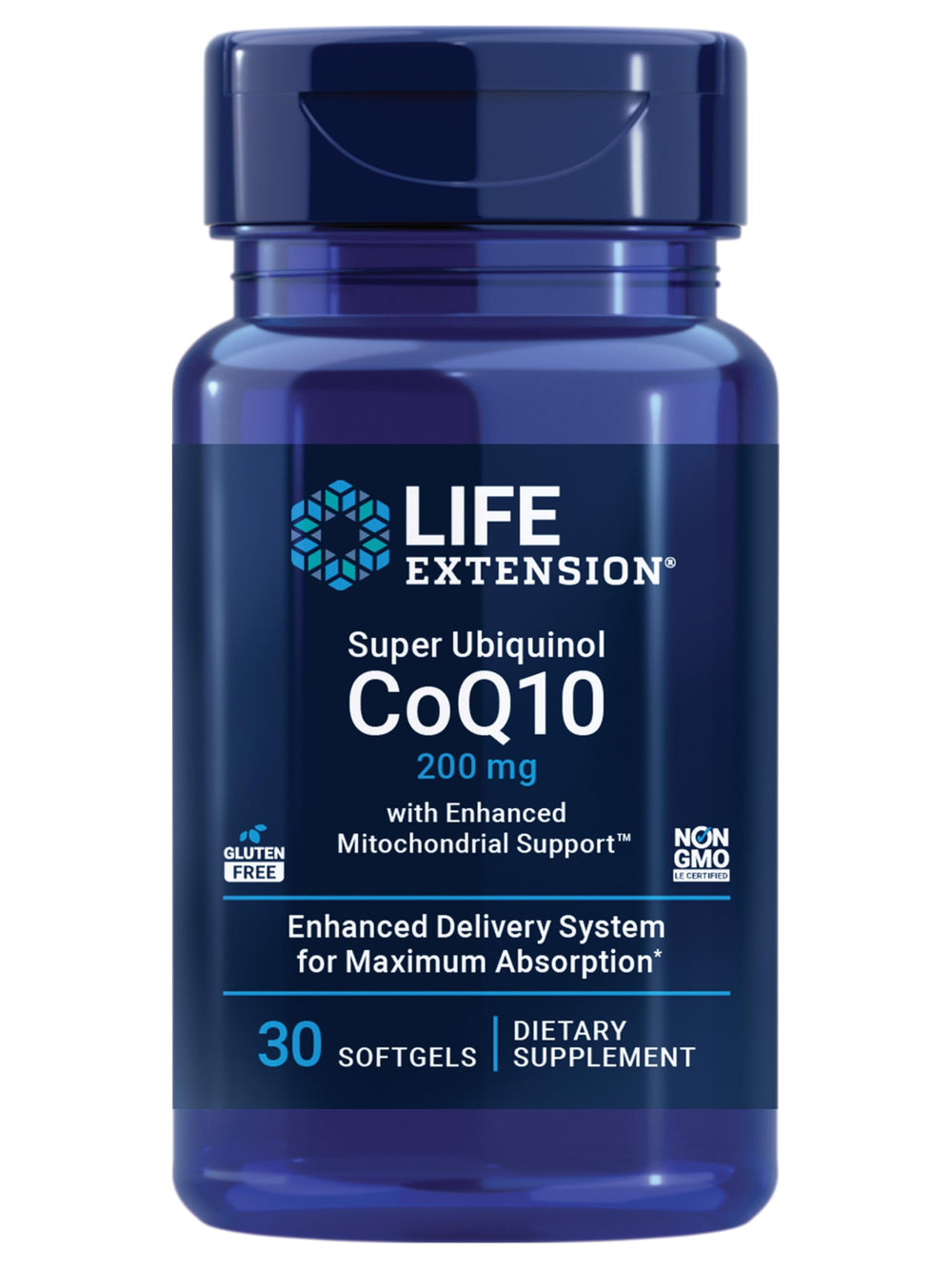 Hero image of Life Extension ubiquinol CoQ10 200 mg 30 softgels