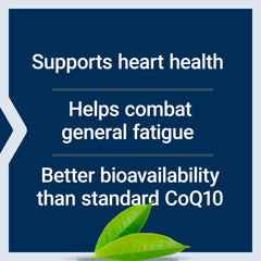 Close-up of 100 mg CoQ10 softgels