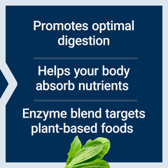 Vegetarian, Non-GMO digestive supplement label