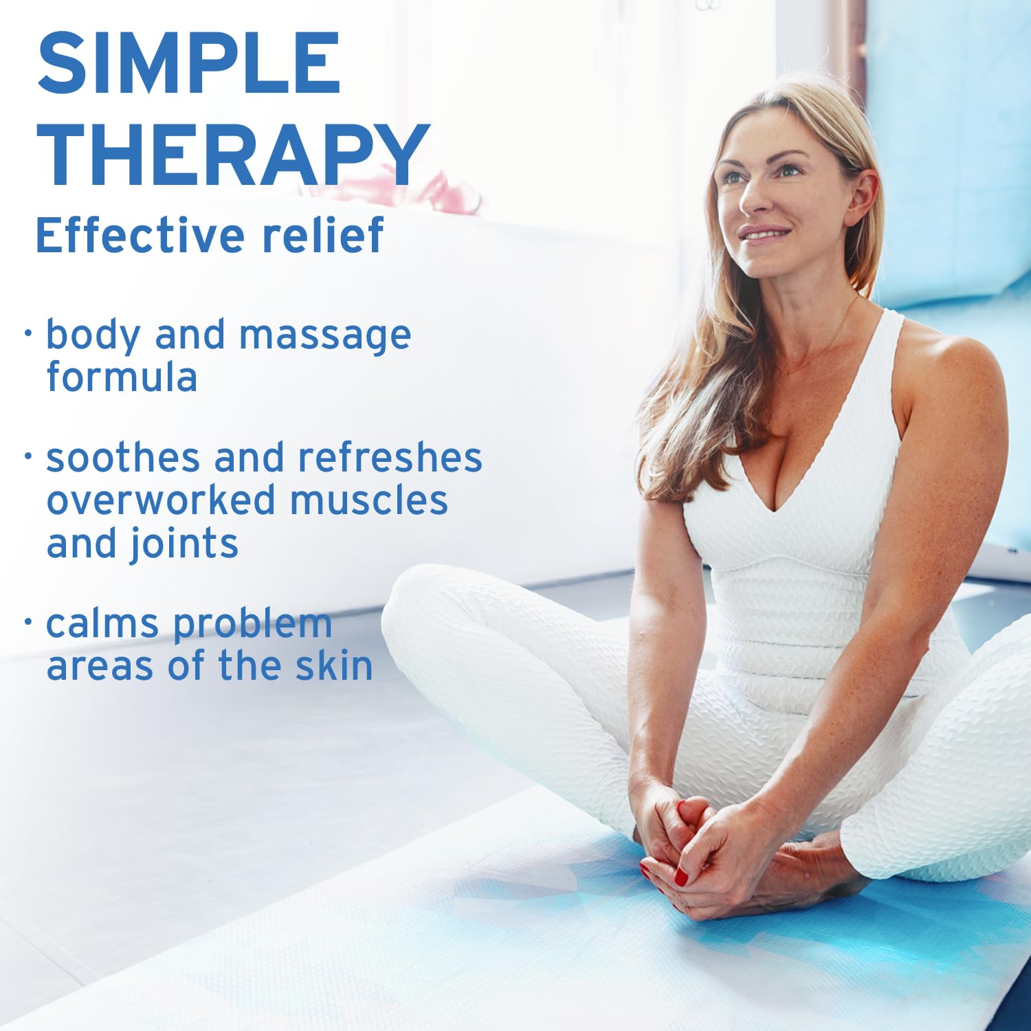 Hands massaging shoulder with Life-flo Magnesium Gel