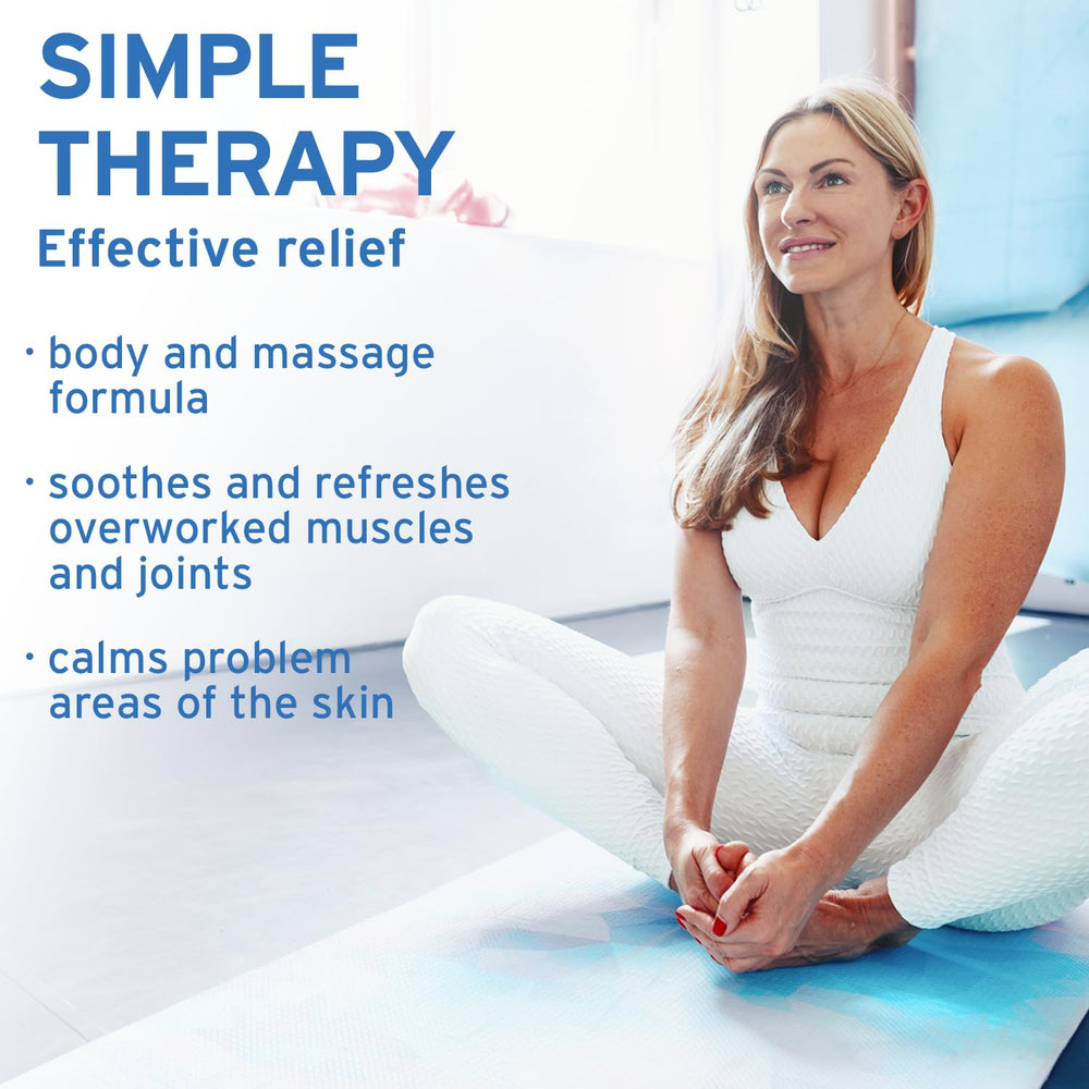 Hands massaging shoulder with Life-flo Magnesium Gel