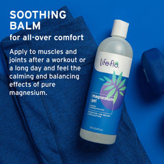 Concept image showing day and night use of Life-flo Magnesium Gel