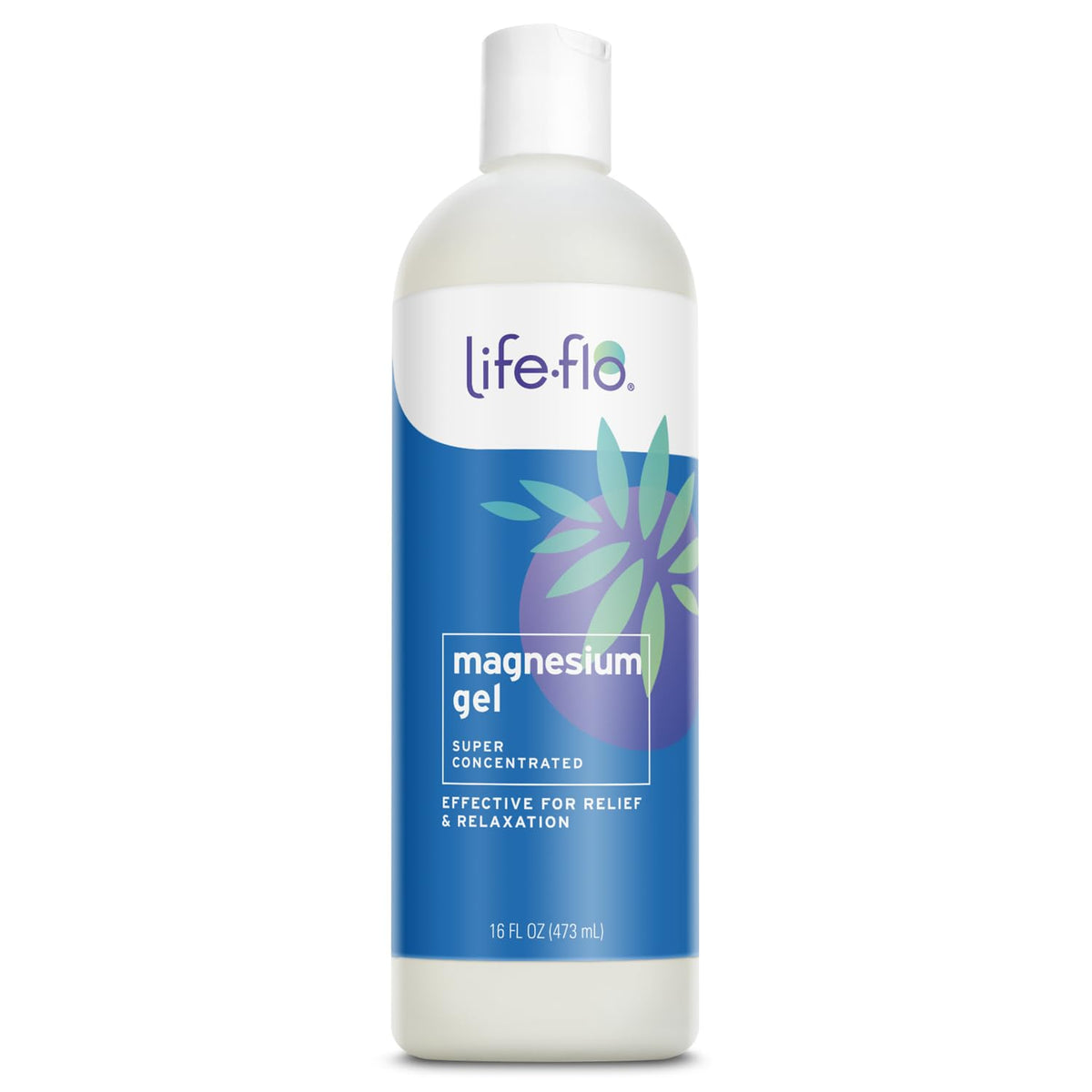 Life-flo Magnesium Gel bottle with Zechstein Seabed branding