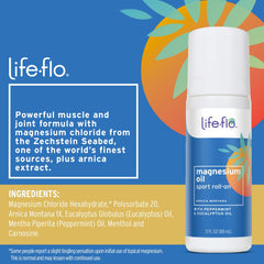 Side view of Life-Flo Magnesium Oil Sport Roll-On bottle