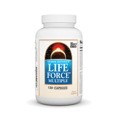 Front view of Source Naturals Life Force Multivitamin 120-capsule bottle