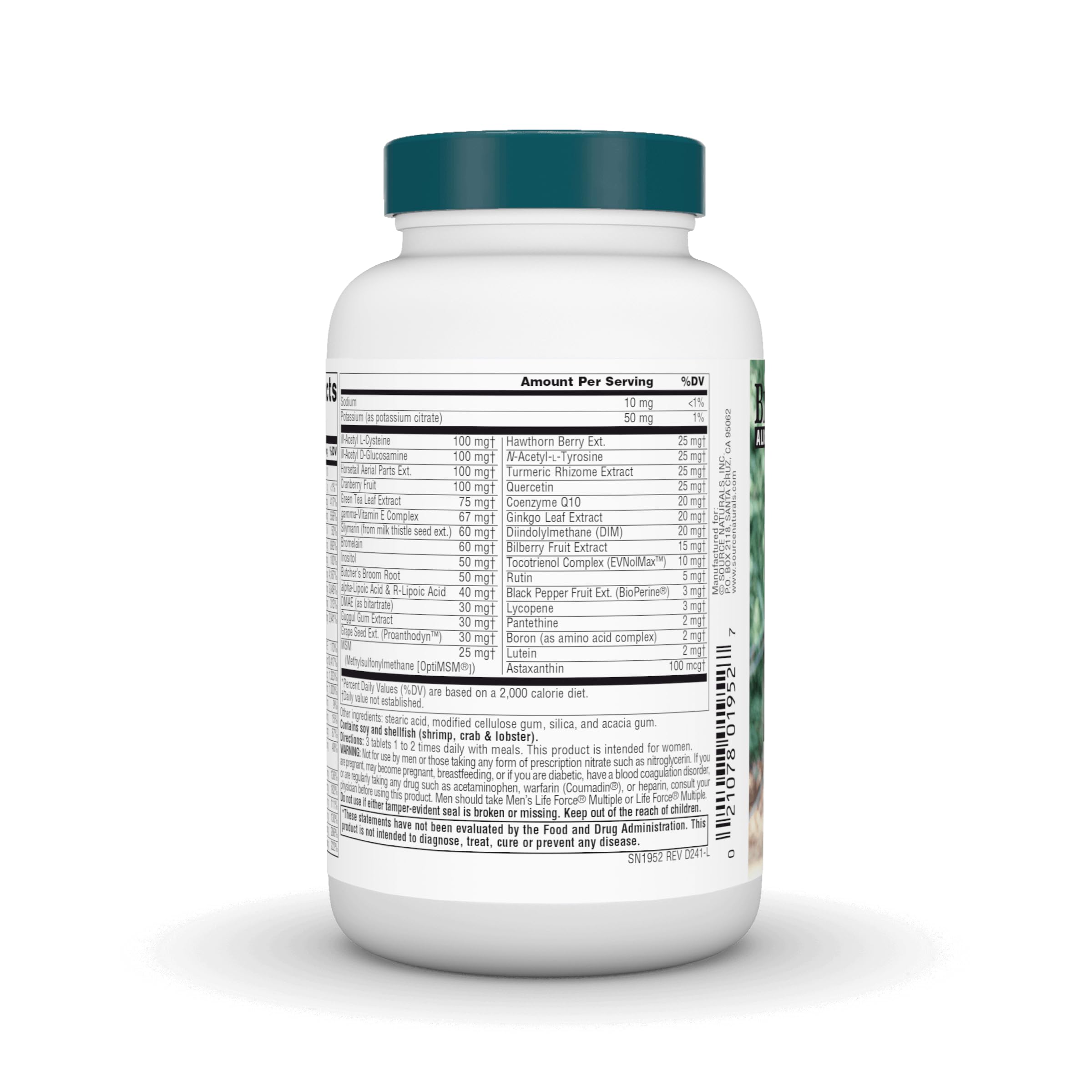 Highlighted ingredients: vitamins, minerals, antioxidants for women