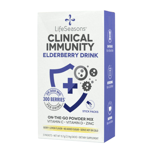 LifeSeasons Clinical Immunity Elderberry Drink Mix 5-Pack hero image