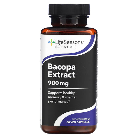 LifeSeasons Essentials Bacopa Extract bottle and capsules
