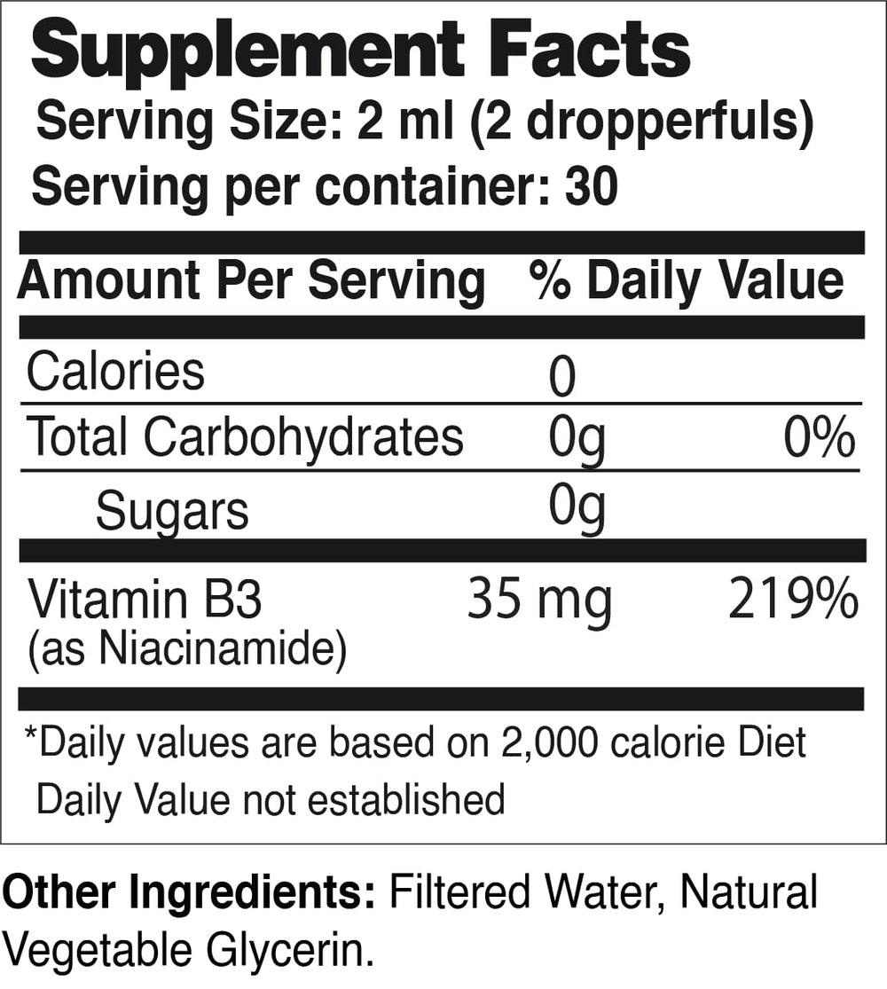Lifestyle image showing wellness with Vitamin B3 Niacinamide bottle