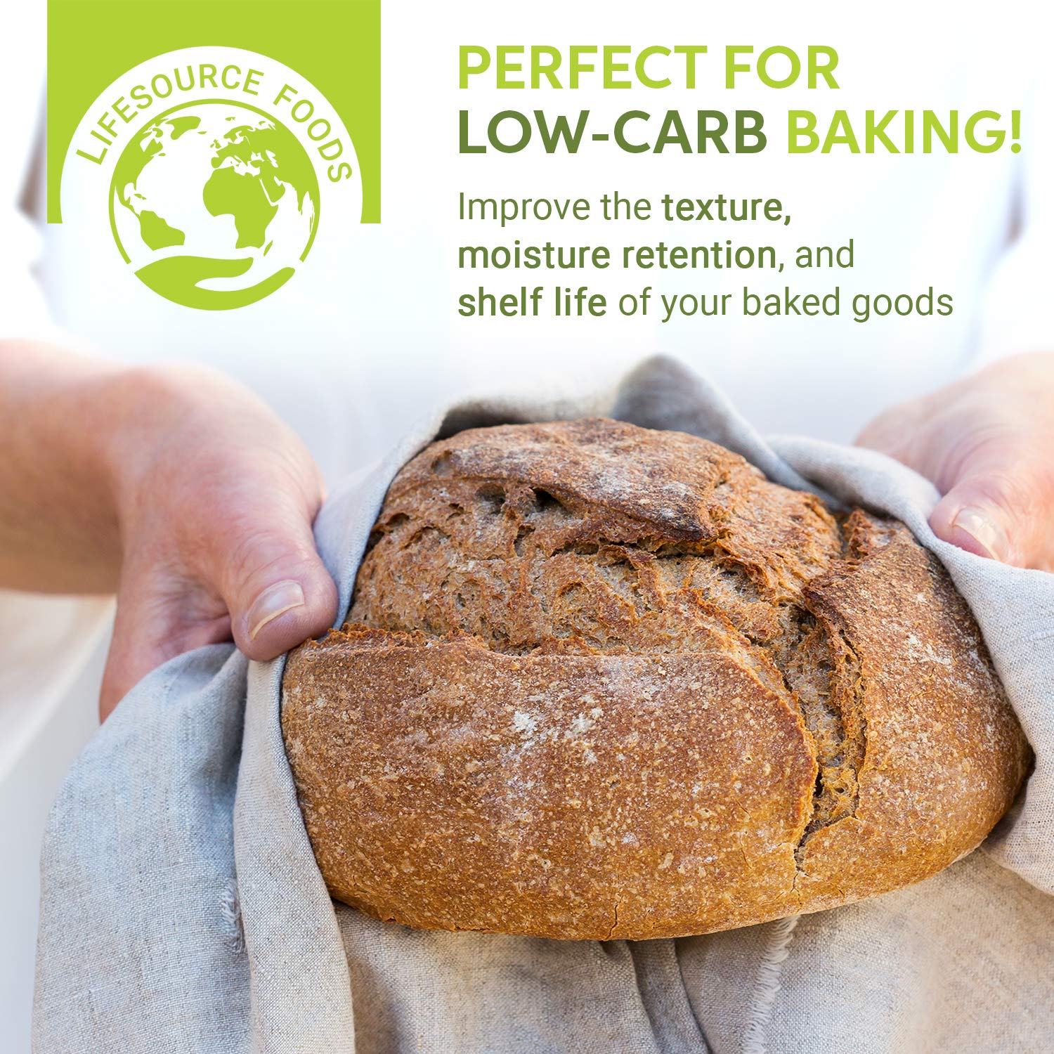 Baking ideas with LifeSource Oat Fiber 500 in a mixing bowl