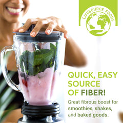 OU Kosher certification on LifeSource Oat Fiber 500 packaging