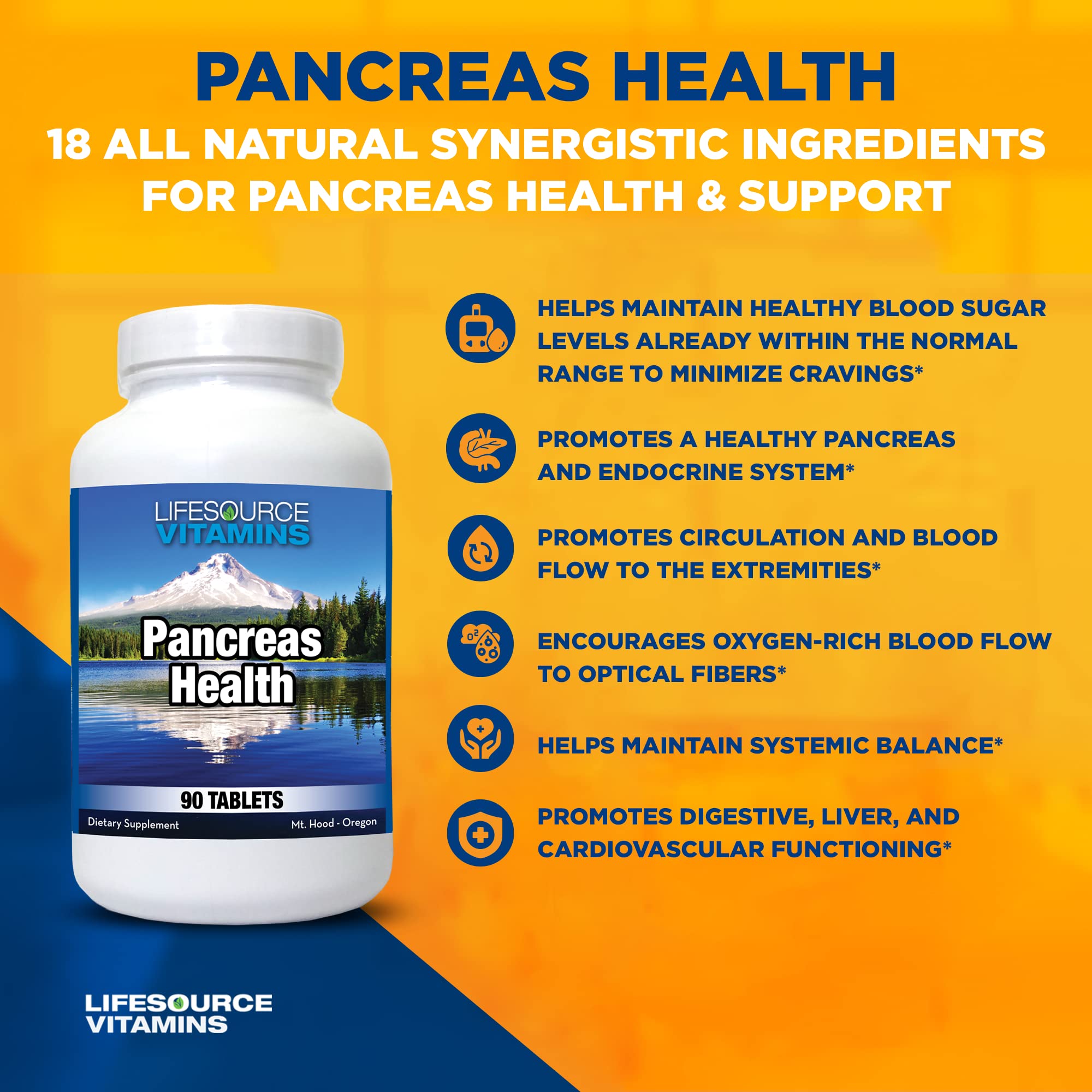 Illustration of natural ingredients for Pancreas Health