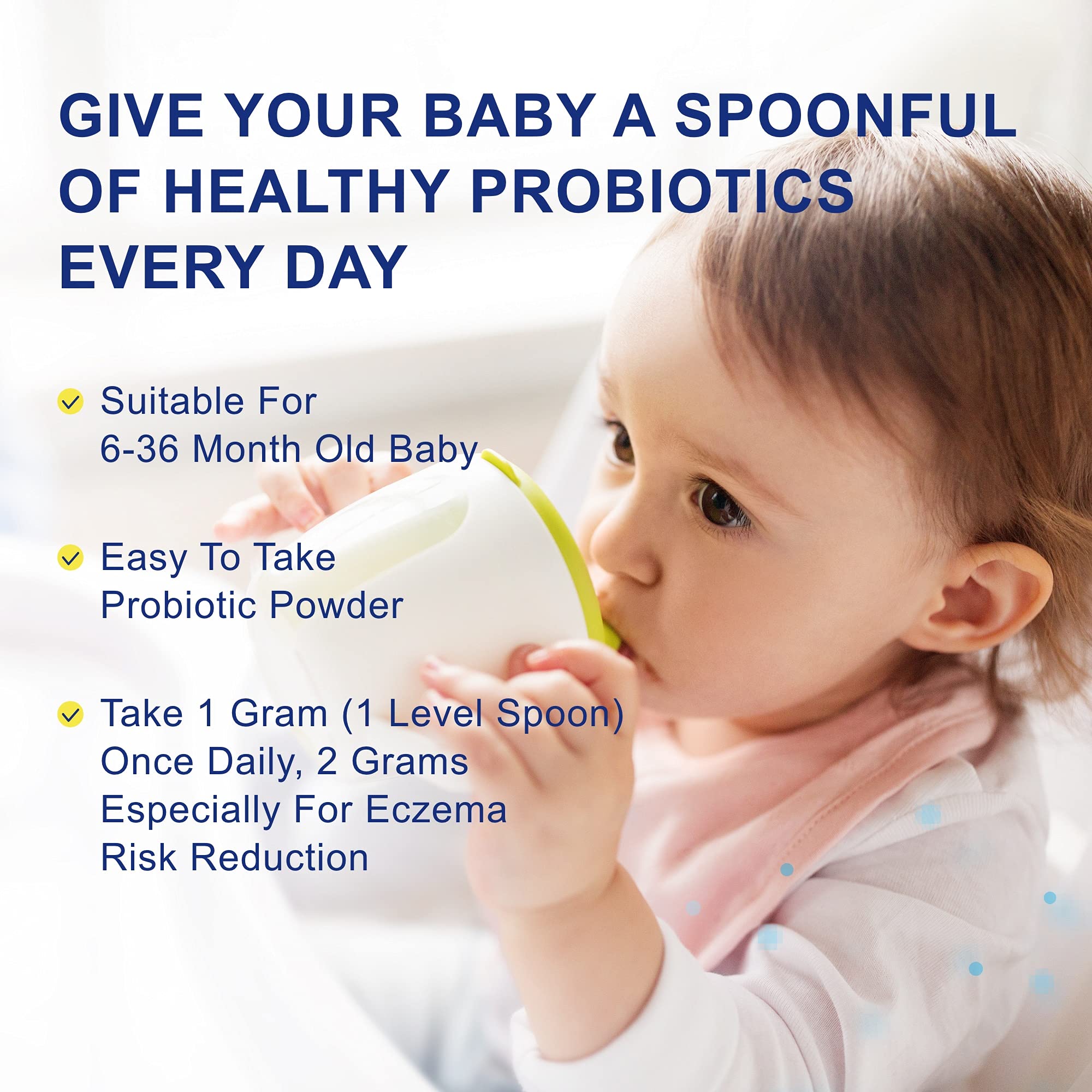 Infant digestive health concept with balanced microflora