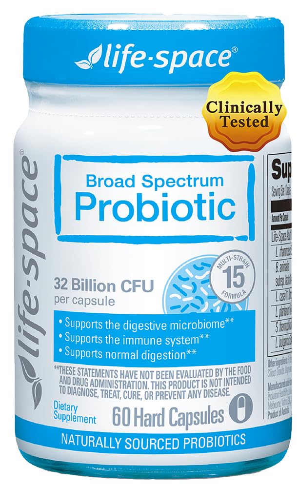 Life-Space Premium Probiotics bottle showing 32B CFU for daily gut balance