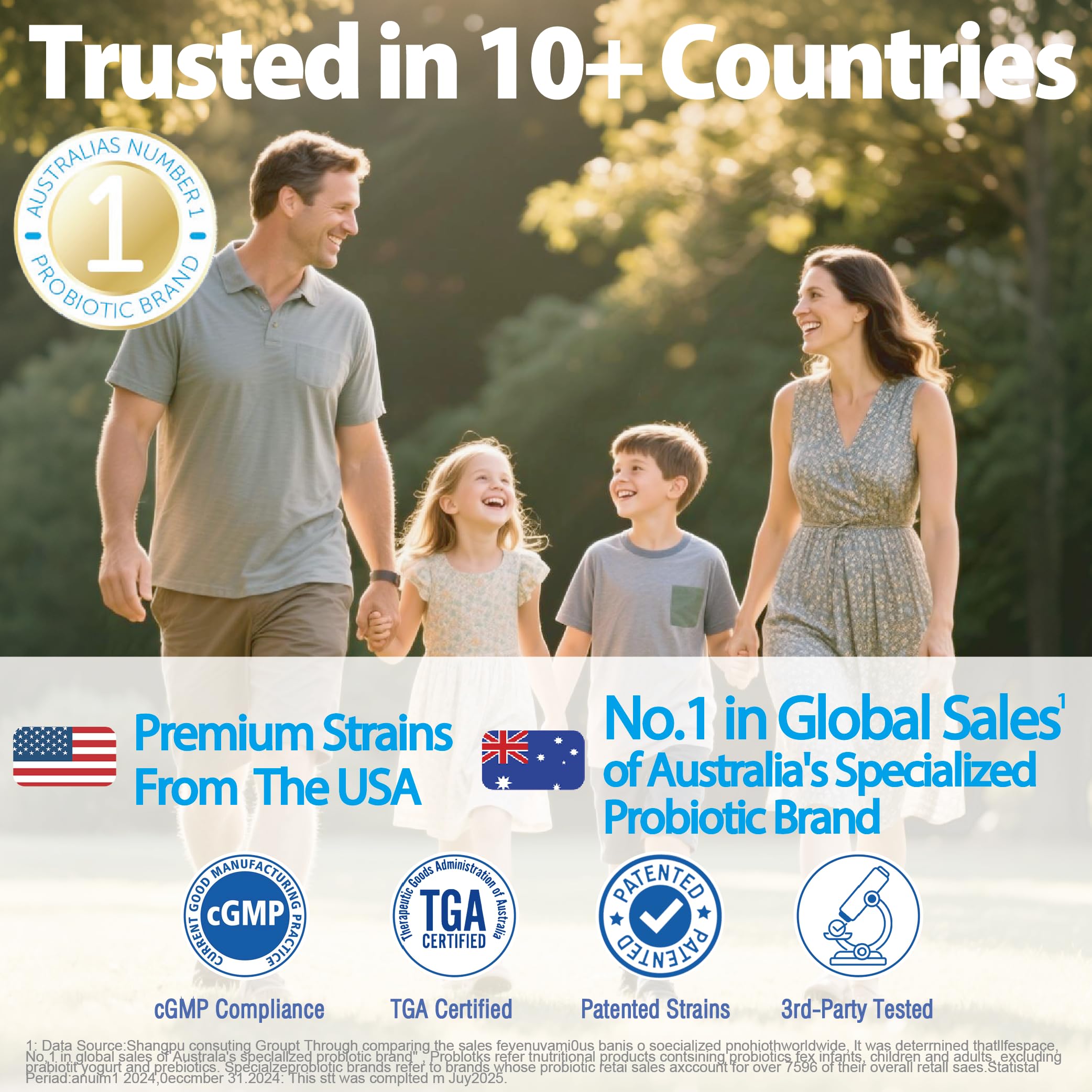 Life-Space Premium Probiotics quality seal and laboratory certification