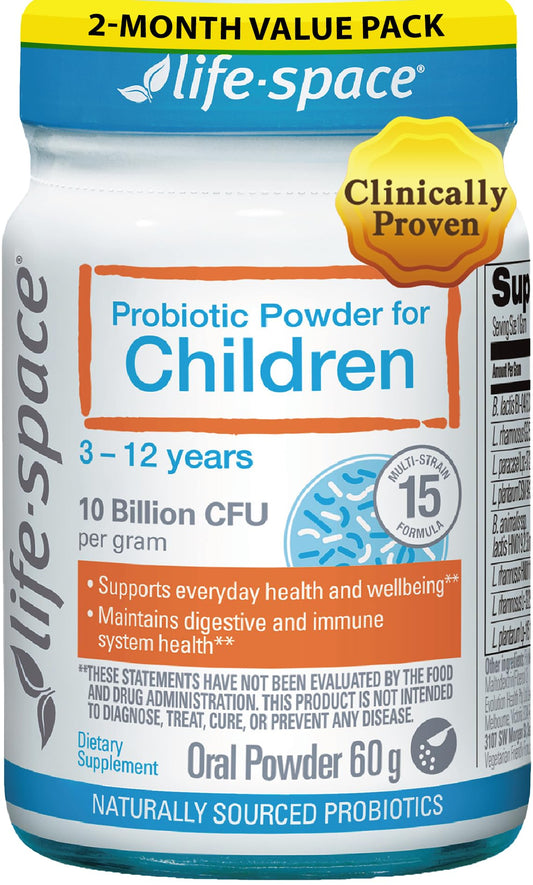 Front packaging of Life-Space Probiotic for Children (3-12 years), 60 g