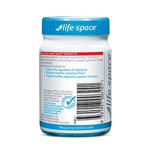 Close-up of Life Space Shape B420 Probiotic capsules