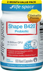 Life-Space Shape B420 probiotic bottle - front view