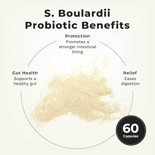 Close-up of S. Boulardii probiotic capsules