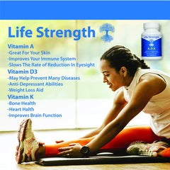 LifeStrength ADK supplement bottle made in USA