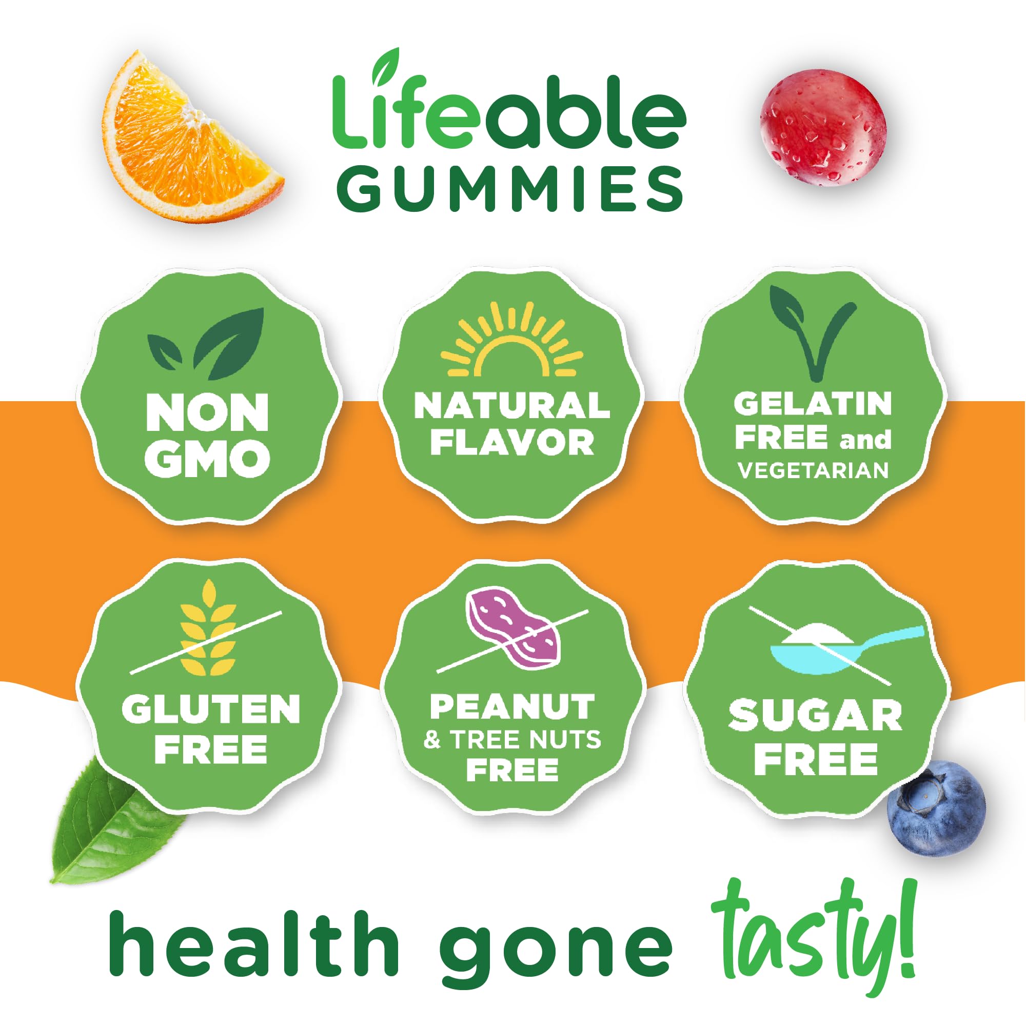 Ingredients and certifications of Lifeable Sugar Free Biotin Gummies