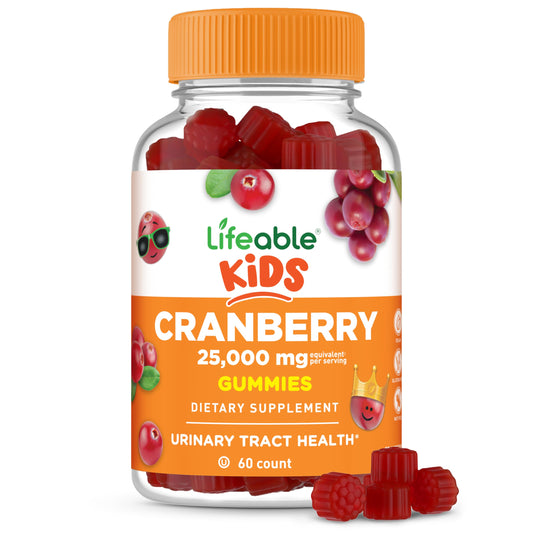 Lifeable Cranberry Gummies for Kids bottle - 60 count