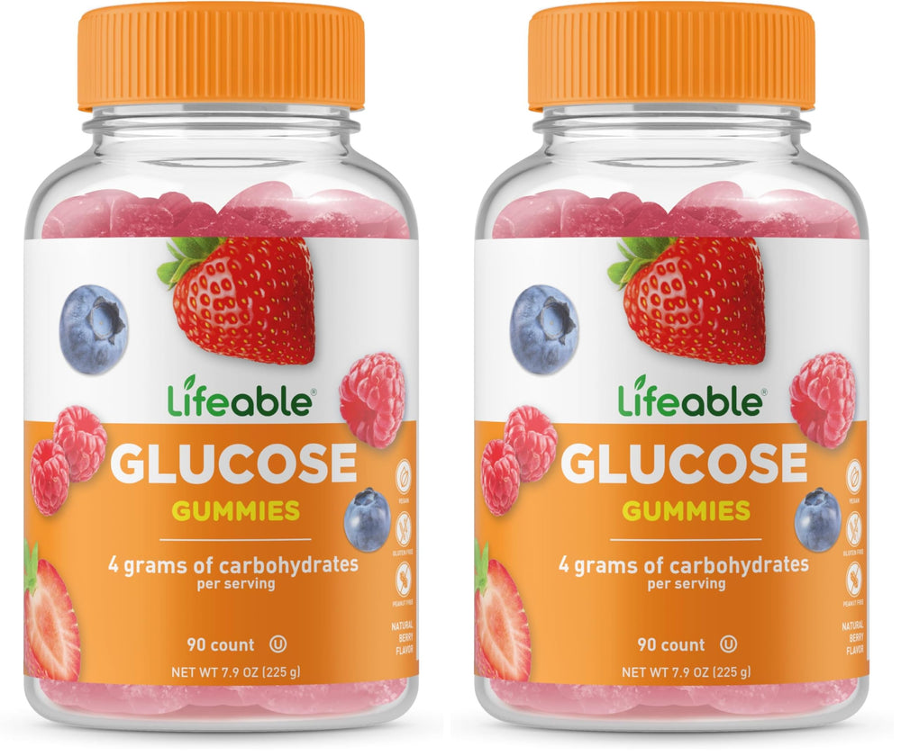 Lifeable Glucose Gummies mixed berry flavor front view