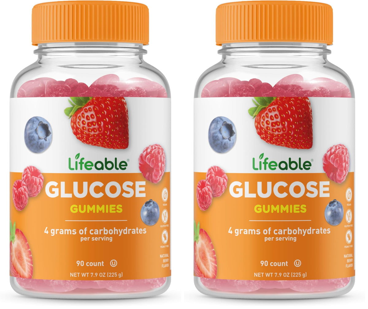 Lifeable Glucose Gummies mixed berry flavor front view