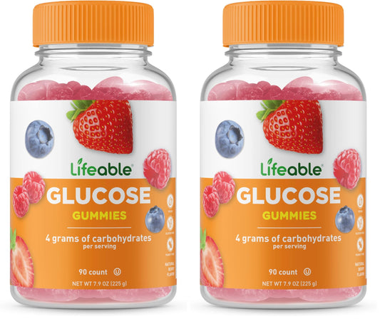 Lifeable Glucose Gummies mixed berry flavor front view