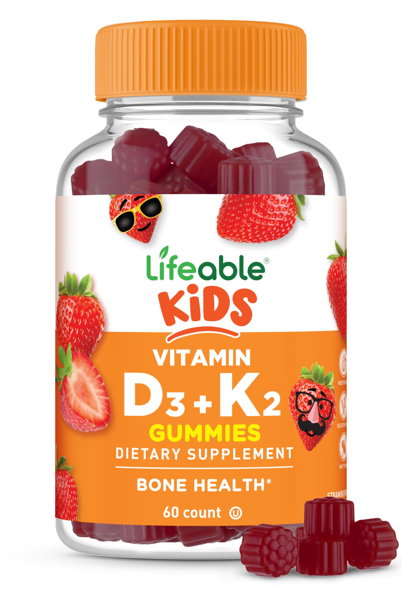 Product hero image of Lifeable Kids Vitamin D3 K2 Gummies