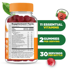 Bottle of Lifeable Kids Multivitamin Gummies